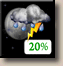 Friday Night: Slight Chance Showers And Thunderstorms then Partly Cloudy